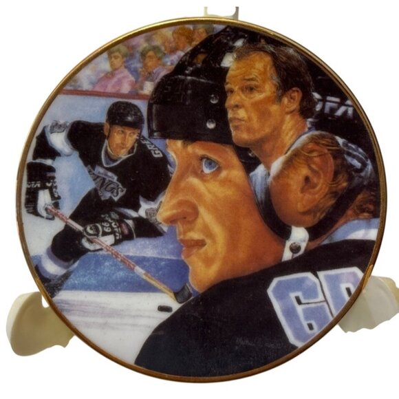 Gretzky The Great One Collector Plate 1989 Gartlan USA Inc 3" NHL Hockey - Picture 1 of 4